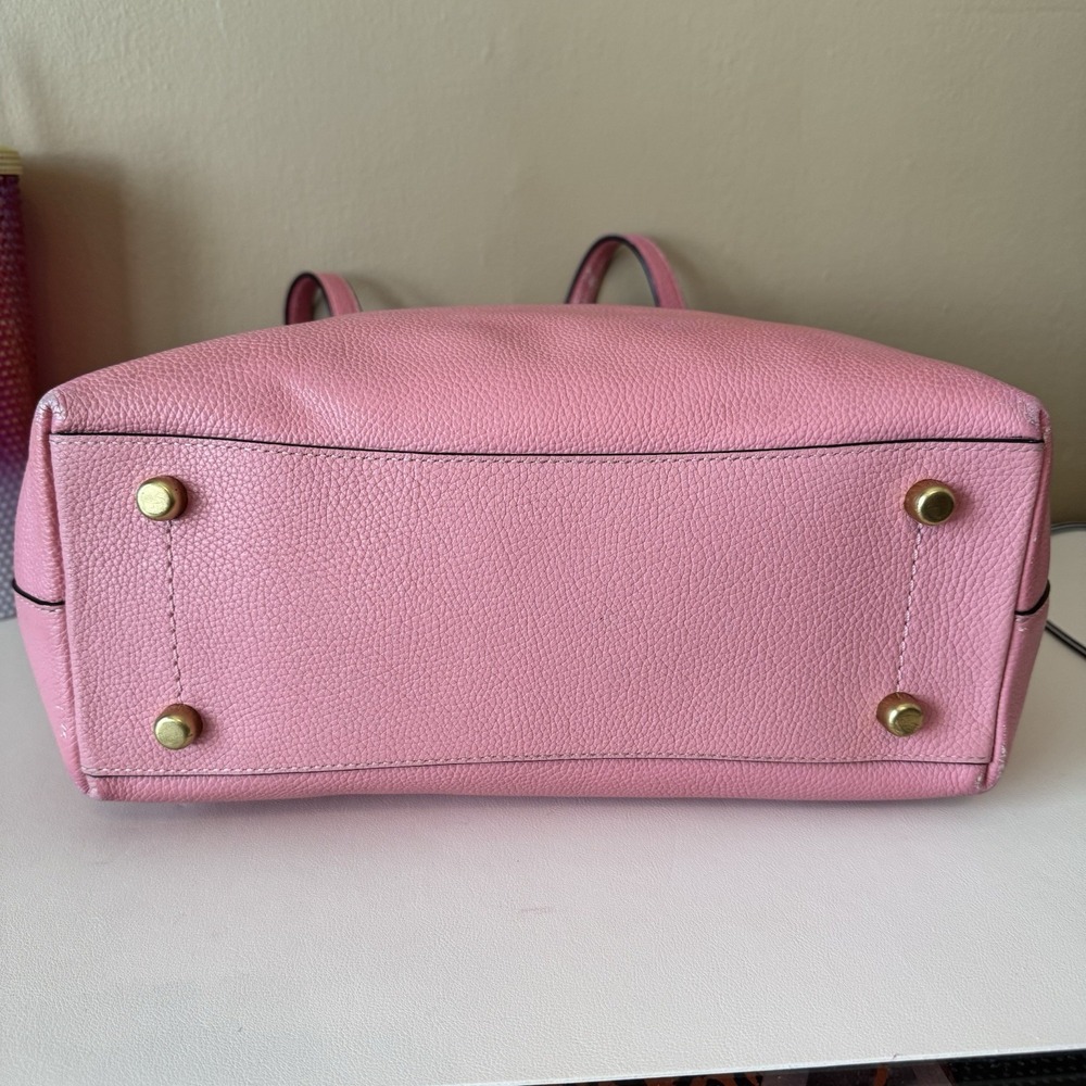 Coach Bubblegum Pink Pebbled Leather Taylor Shoulder Tote Bag Purse CC395 Cute - Picture 9 of 12